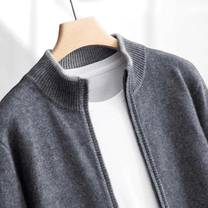 Luxe kasjmier vest met rits voor heren – Amari
