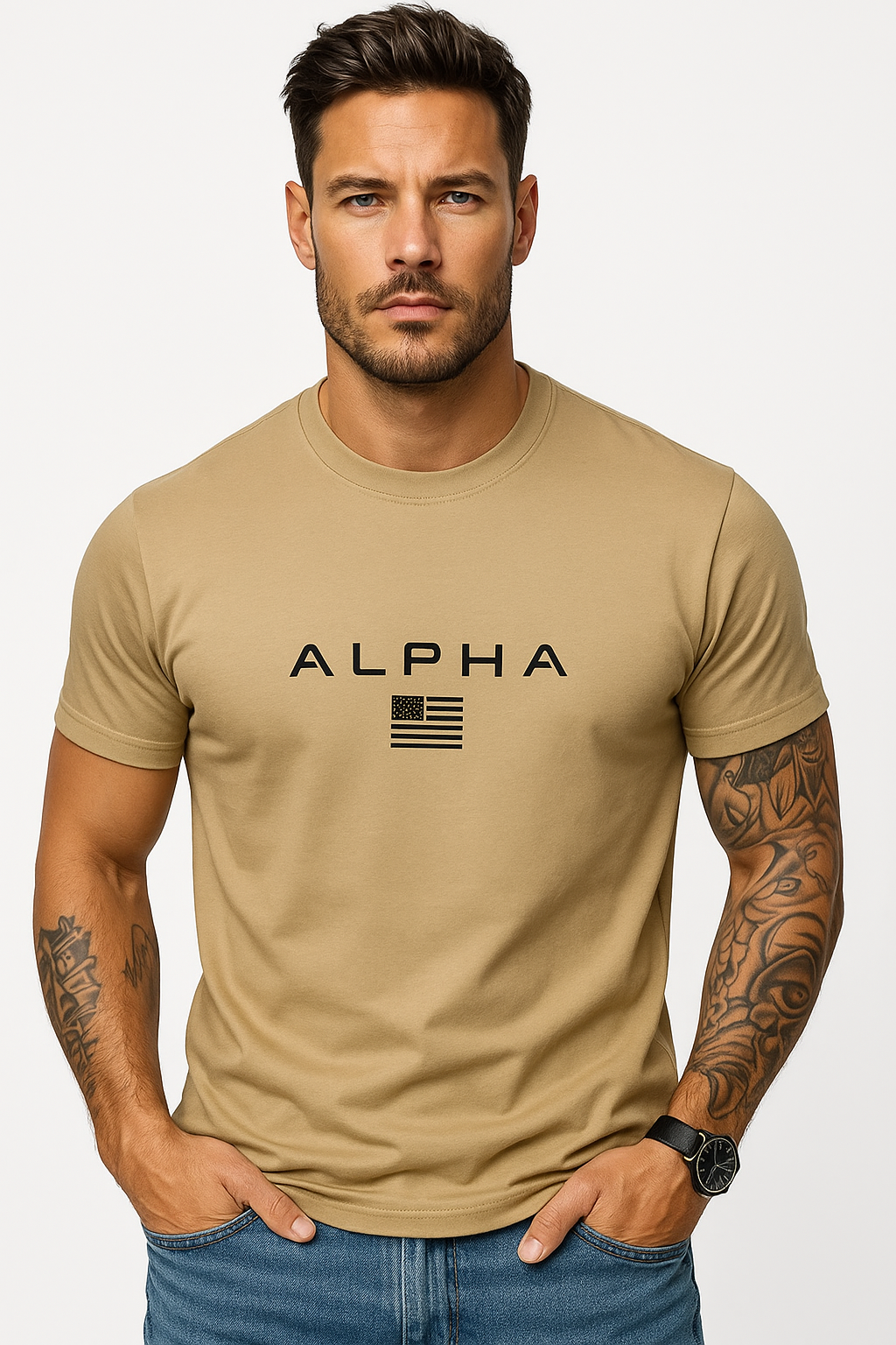 Casual katoenen T-shirt met ronde hals voor heren – Simon