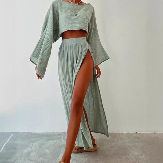 Linnen dames set met luchtige pasvorm en stijl – Solenya