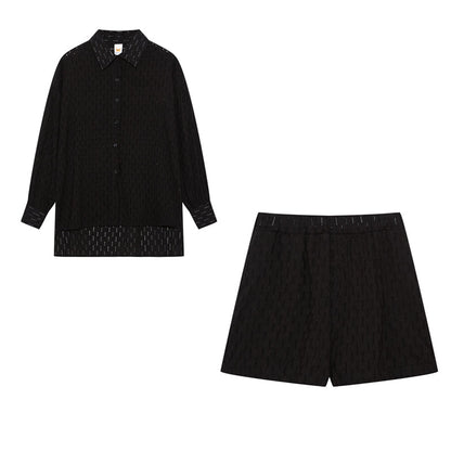 Casual shirt en shorts set voor dames – Maud