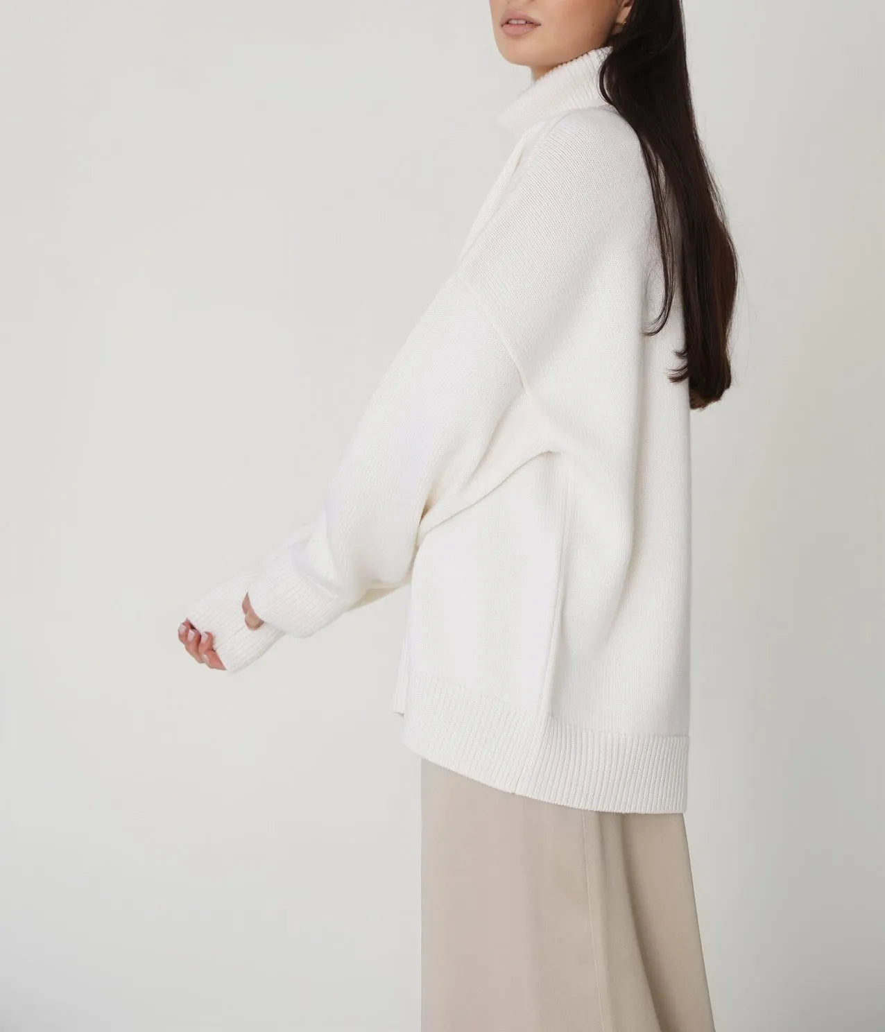 Warme wol coltrui met elegante pasvorm – Mila