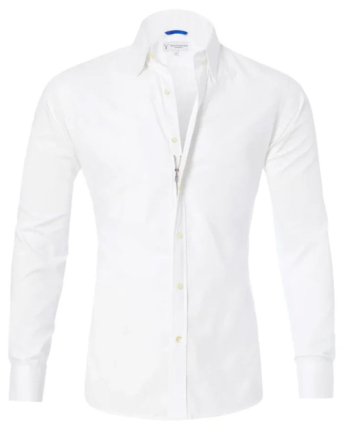 Stijlvolle Zipper Shirt Met Knoopjes Voor Heren - Bjorn