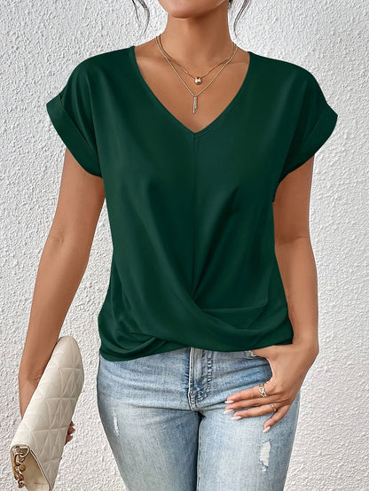 Sweetheart Hals T-shirt Zomer Casual Look – Liora