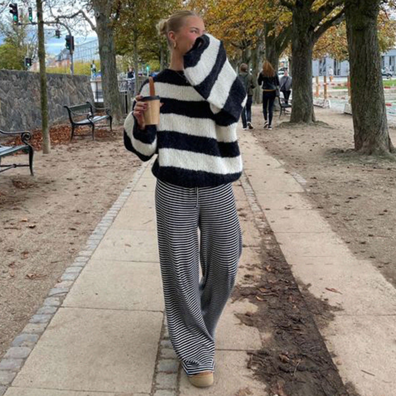 Elastische Lage Taille Damesbroek met Lange Pijpen – Arvika