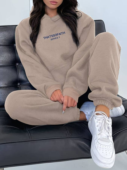Comfortabele Polyester Joggingpak en Hoodie Set - Eline