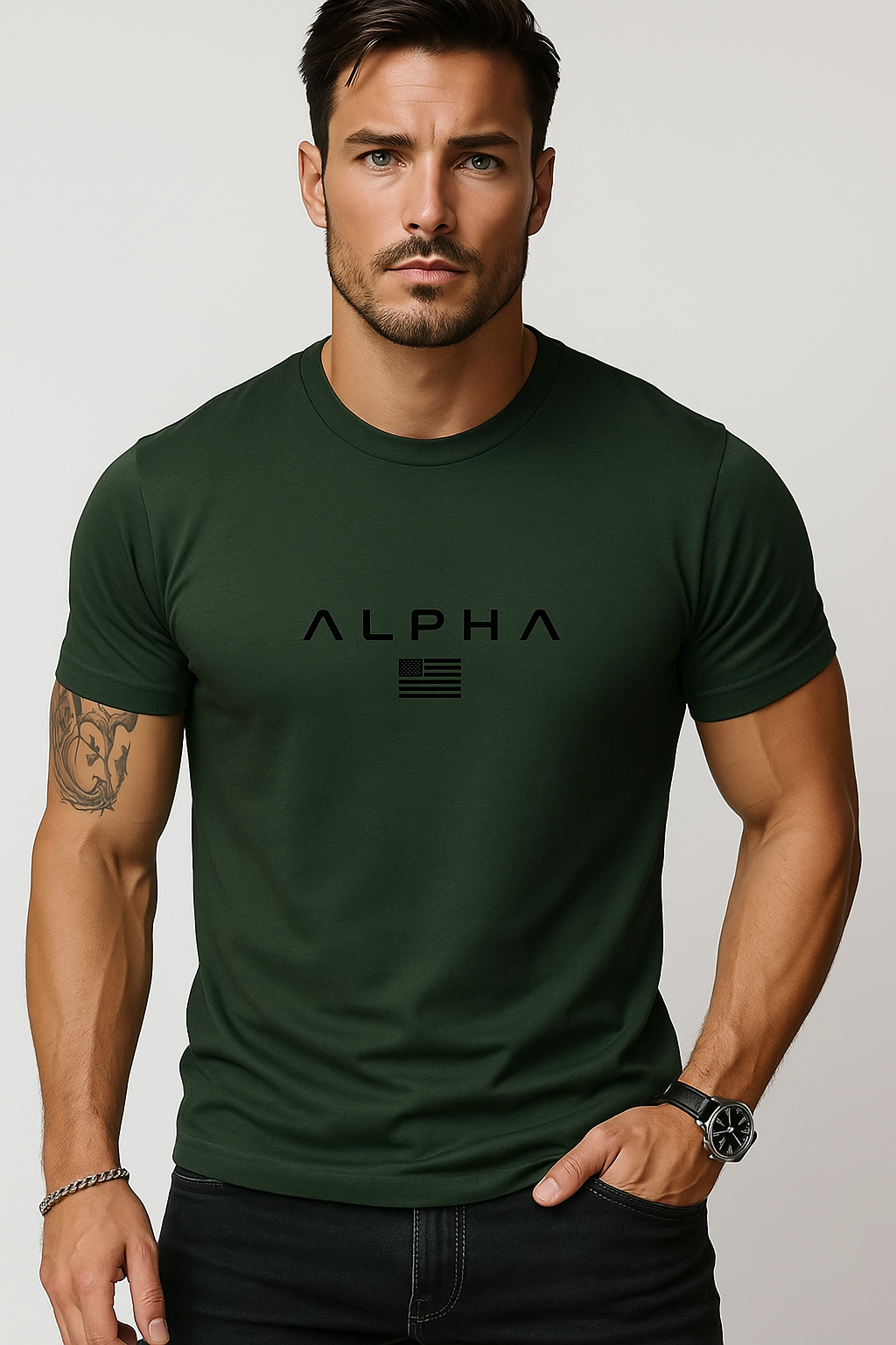 Casual katoenen T-shirt met ronde hals voor heren – Simon