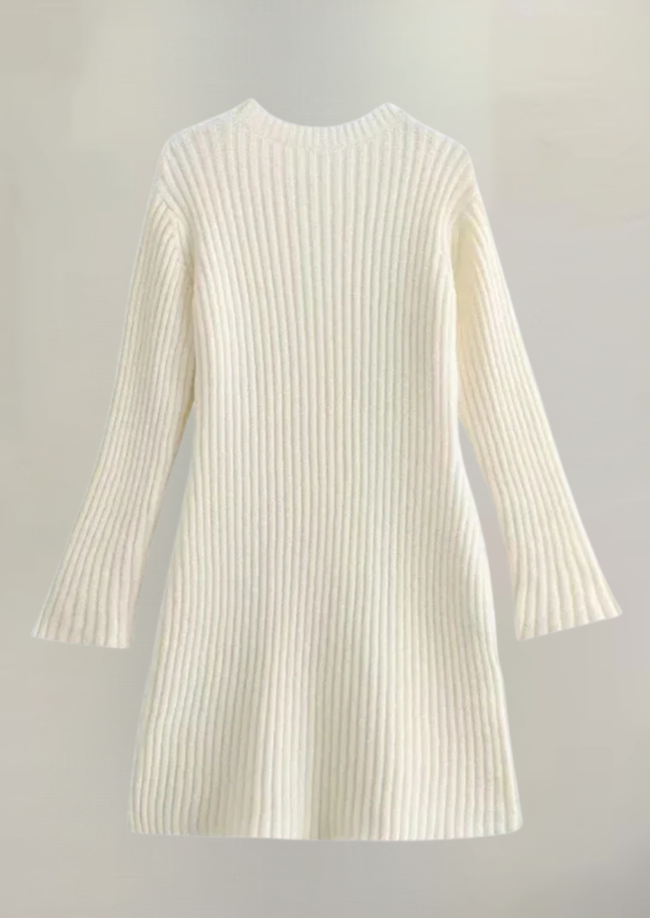 Gebreide mini jurk met uitlopende mouwen dames – Mila