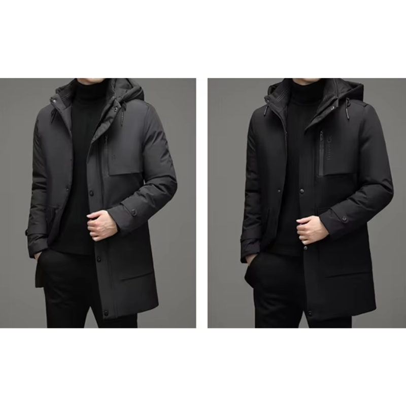 Winterjas Heren met Capuchon en Ritszakken – Thomas