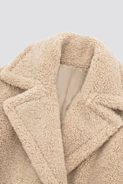 Lange Teddyjas voor Dames met Faux Fur Look – Solenne