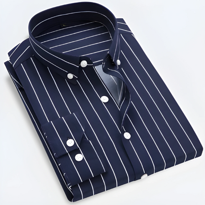 Heren Overhemd Gestreept Lange Mouw Casual Kleding – Daan