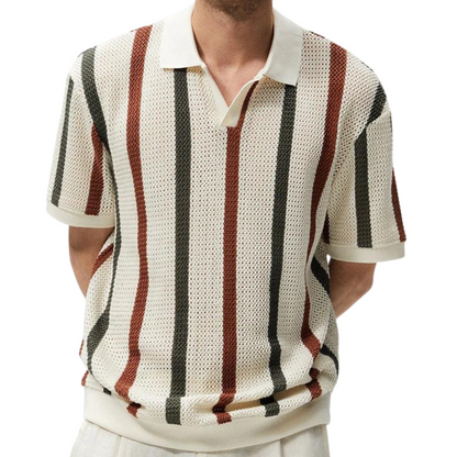 Golf Polo Heren Vintage Gestreept voor Zomer – Luuk