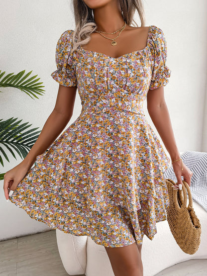 Zomerse Korte Jurk Met Bloemenprint - Angela