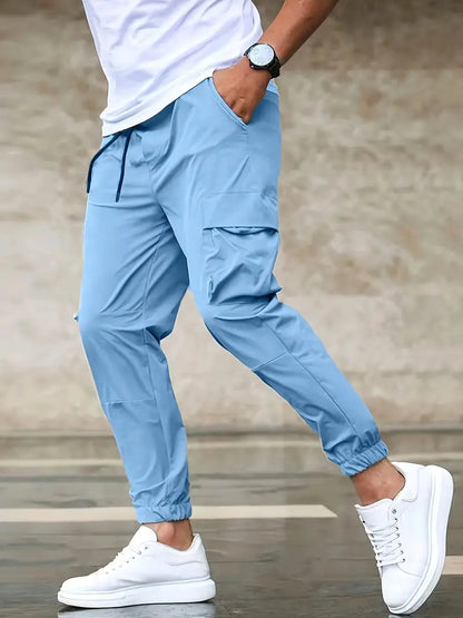 Trendy Effen Herenbroek met Zijzakken - Peter