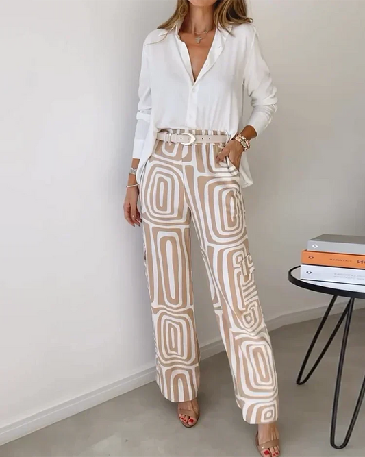 Twee-delige damesoutfit met comfortabele pasvorm – Elise