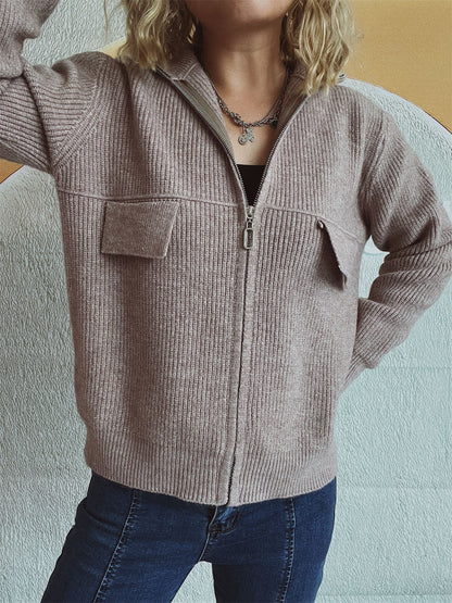 Comfortabele dames cardigan met rits – Julia