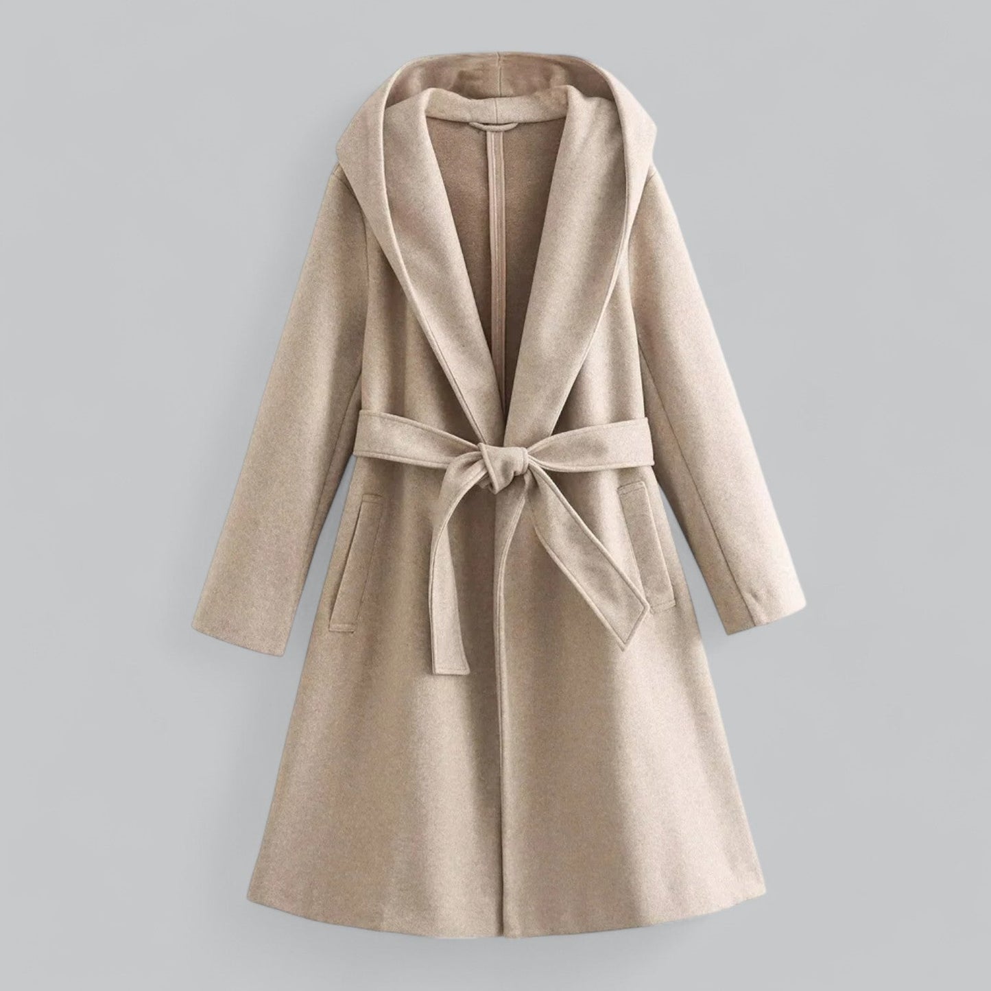Casual trenchcoat met capuchon en ceintuur voor dames – Marit