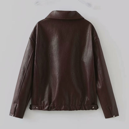 Leren Jas Met Zipper Voor Dames - Emily