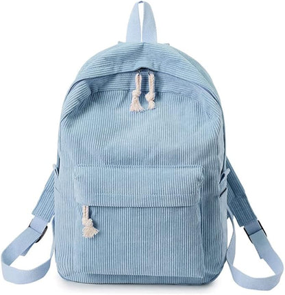 Corduroy rugzak met laptopvak voor dames – Selvina