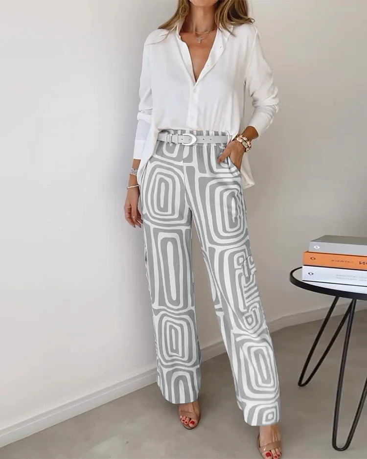 Twee-delige damesoutfit met comfortabele pasvorm – Elise