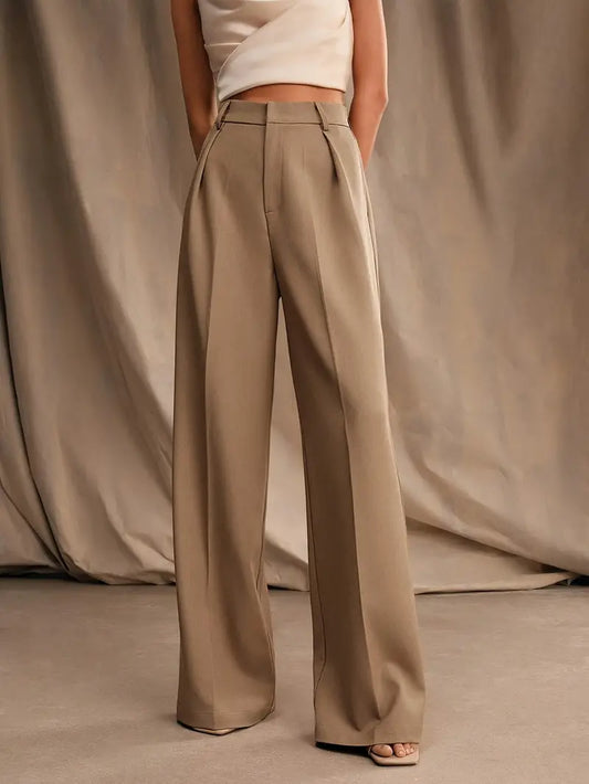 Hoge taille wijde broek voor dames – Laura