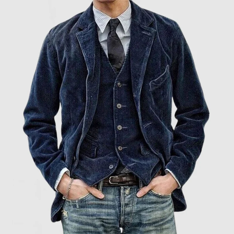 Vintage heren blazer en vest met moderne pasvorm – Amelior
