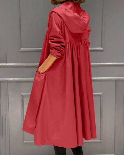 Lange damesjas met elegant design en comfort – Sophie