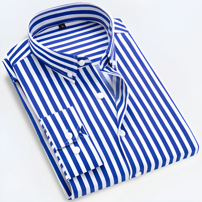Heren Overhemd Gestreept Lange Mouw Casual Kleding – Daan