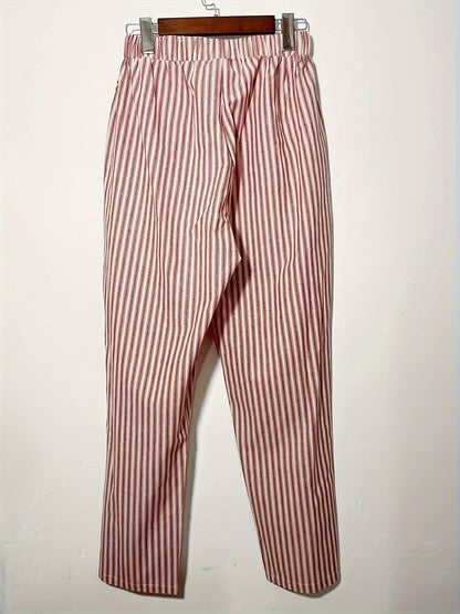 Gestreepte dames zomerbroek etnisch luchtig design – Norah