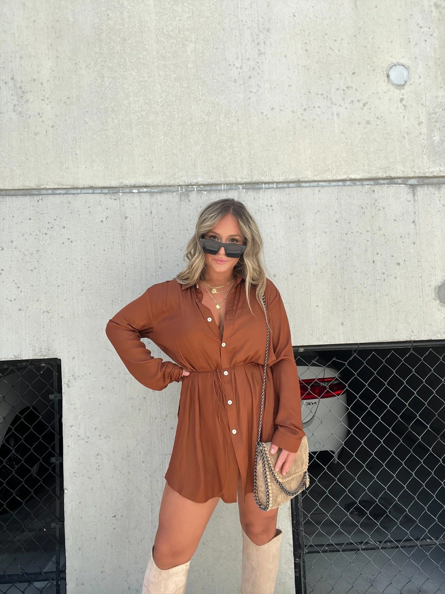 Satijnen dames set met blouse en short – Alurelle