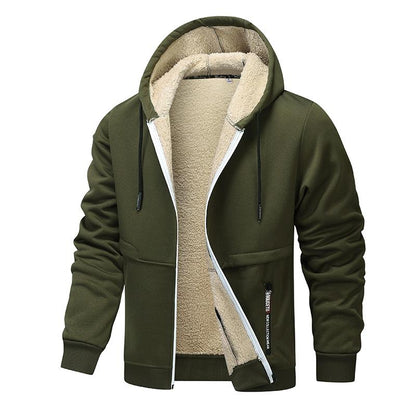 Warme fleece gevoerde hoodie voor heren – Ruben