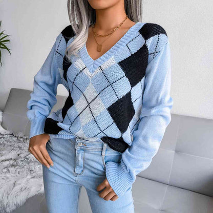Stijlvolle V-hals sweater – Olivia
