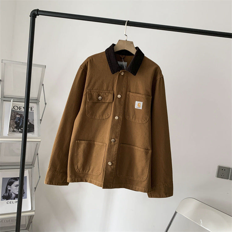 Katoenen chore jacket met zakdetails – Bram