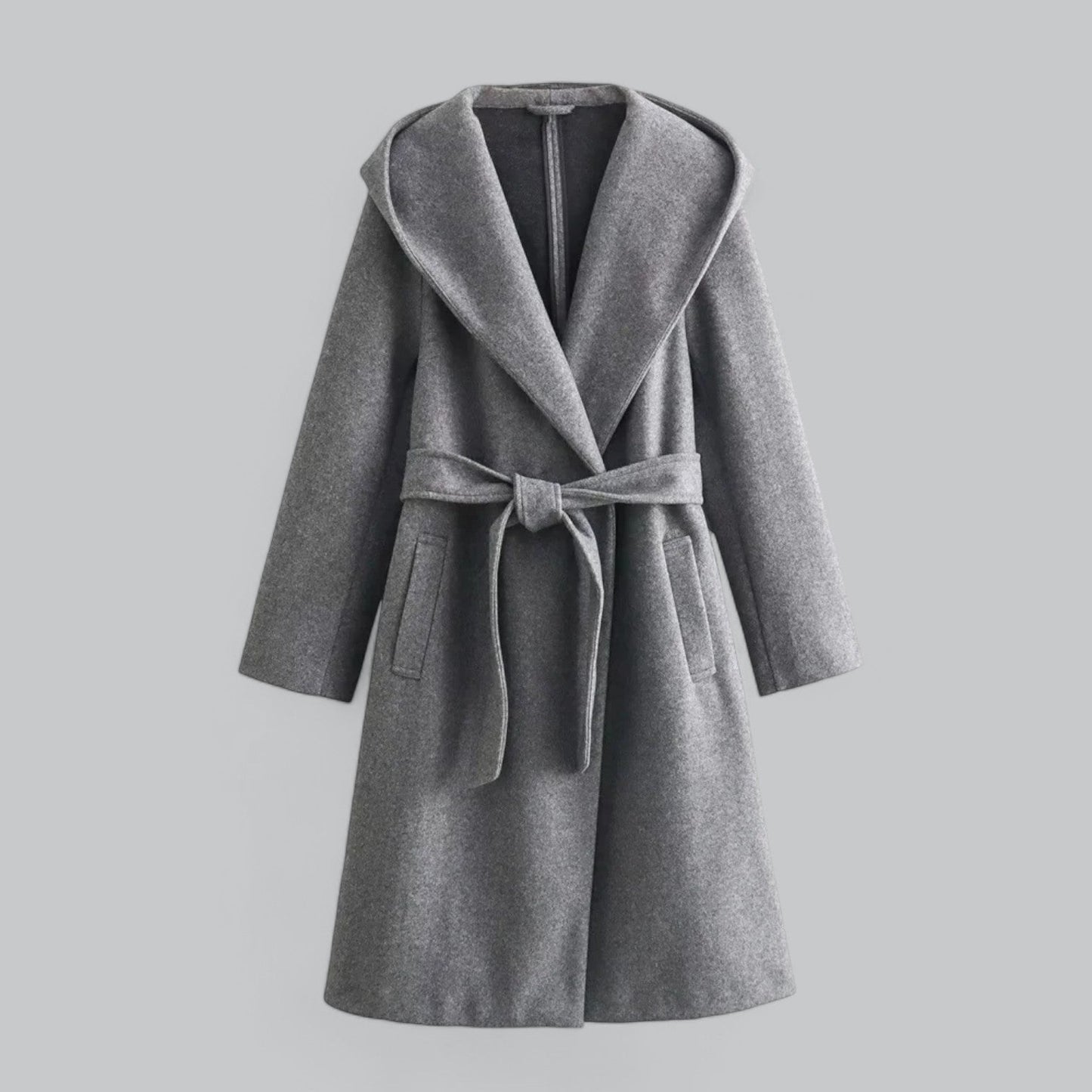 Casual trenchcoat met capuchon en ceintuur voor dames – Marit