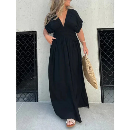 Zomerjurk Maxi Hoge Taille Comfy Pasvorm – Amelía