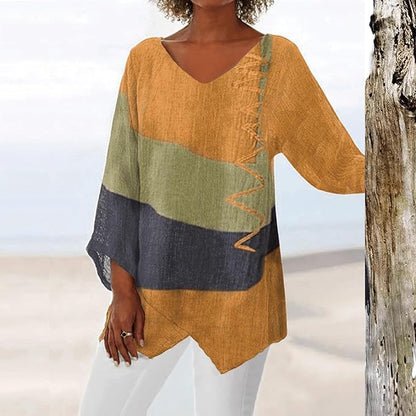 Lichte Geometrische Blouse voor Dagelijks Comfort – NovaBloom