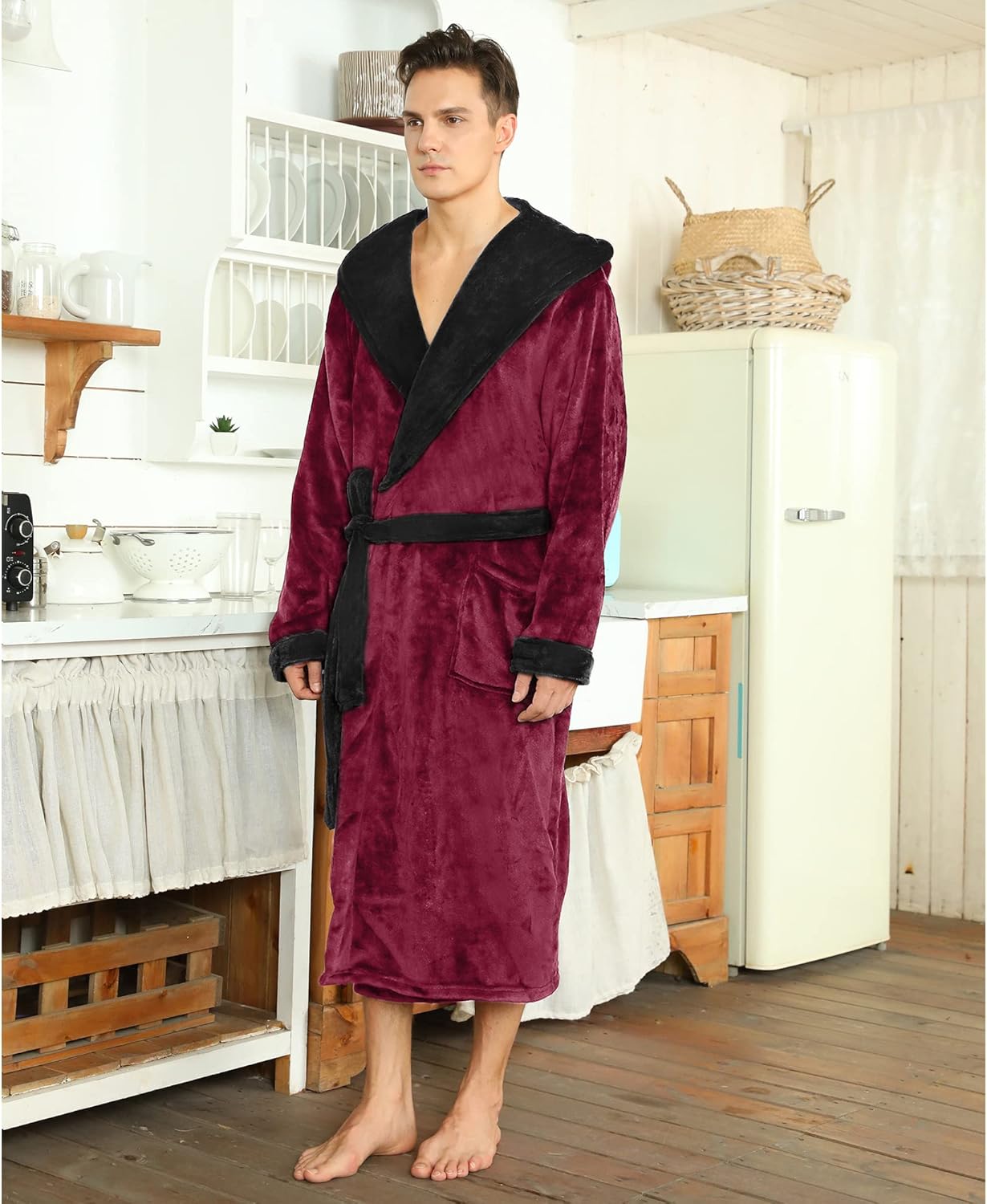 Ultrazachte Fleece Badjas met Capuchon voor Koude Dagen – Milan