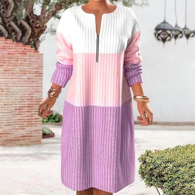 Dames jurk casual chic comfortabel katoenmix – Levina