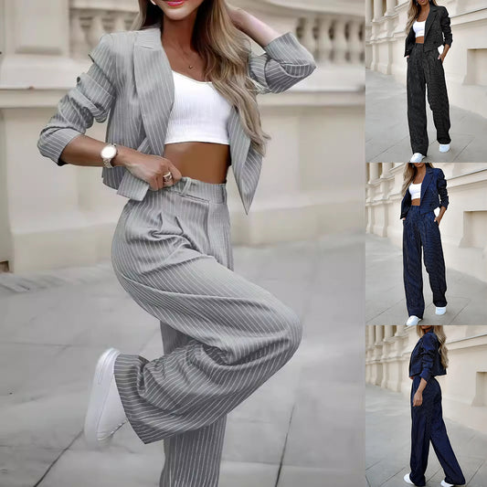 Gestreepte Stijlvolle Damesoutfits Met Broek En Top - Jenny