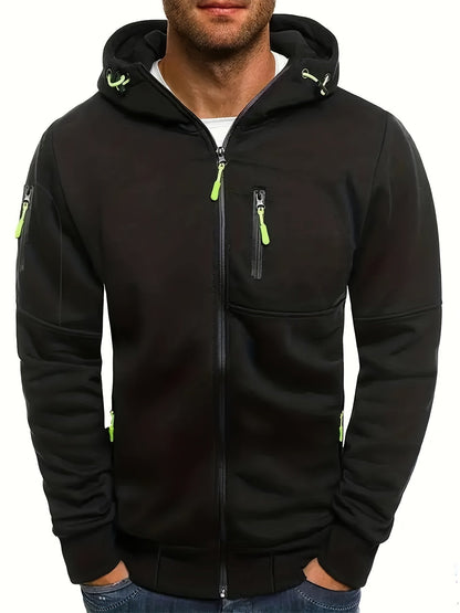 Casual sportieve heren hoodie met comfortabele pasvorm – Elias