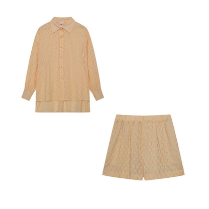 Casual shirt en shorts set voor dames – Maud