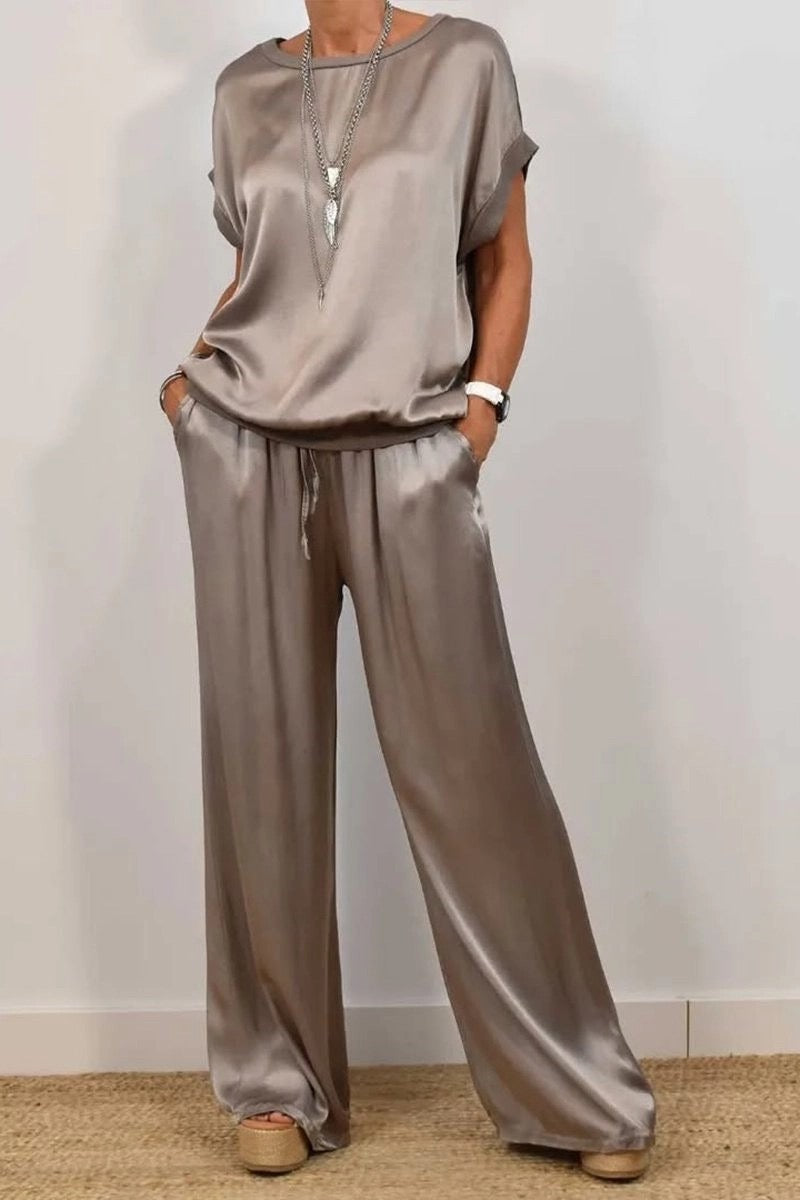 Dames set blouse en broek luchtig elegant chic – Renavelle