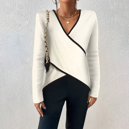 Langsleeve wrap top voor dames – Julia
