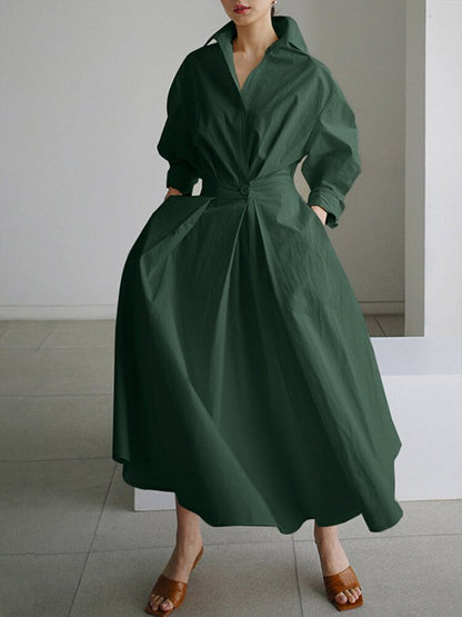 Dames Lange Jurk Ademend Elegant Comfort Tijdloos – Melina