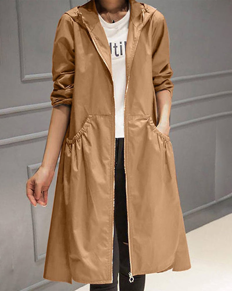 Lange damesjas met elegant design en comfort – Sophie