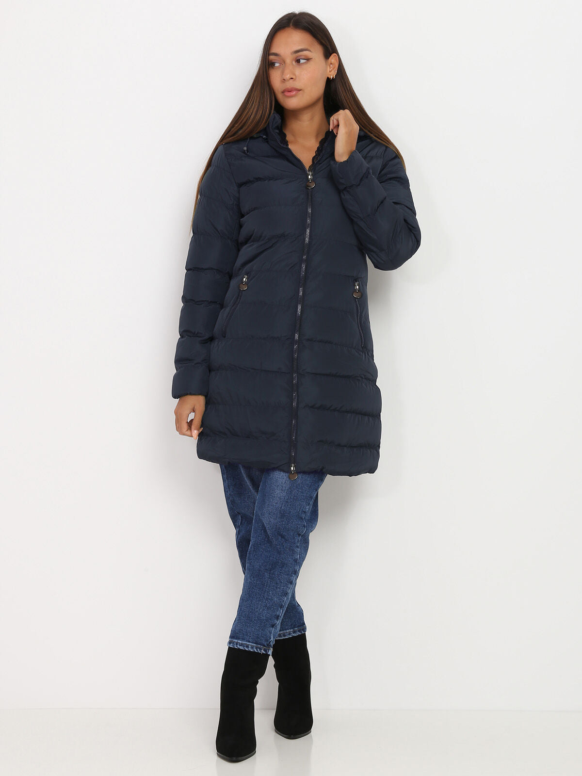 Warme winterjas met capuchon voor dames – Lisa