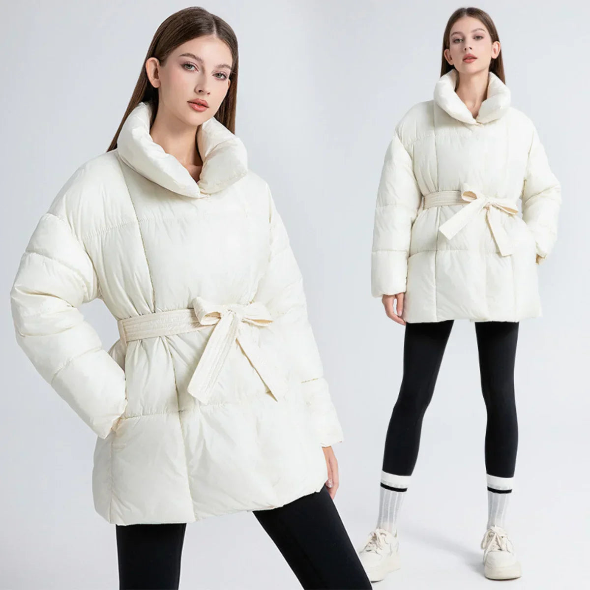 Waterdichte Winterjas voor Dames met Taillevorm – Elvira