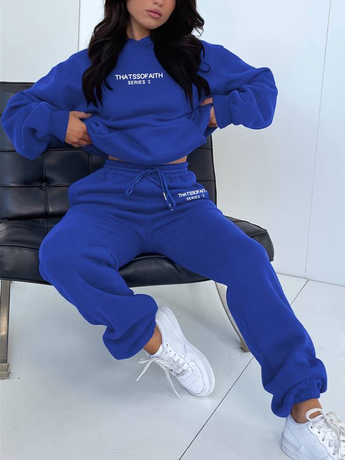 Comfortabele Polyester Joggingpak en Hoodie Set - Eline