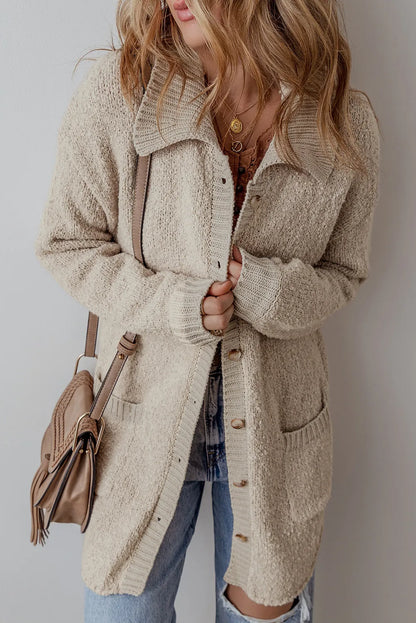 Stijlvolle dames cardigan met lange mouwen en knoopsluiting – Olivia