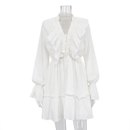 Elegante Korte Jurk Met Flare Mouwen - Anne