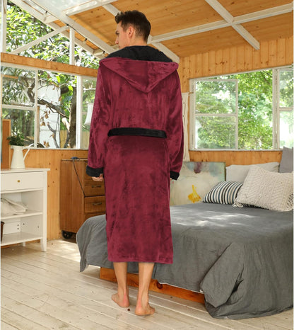 Ultrazachte Fleece Badjas met Capuchon voor Koude Dagen – Milan